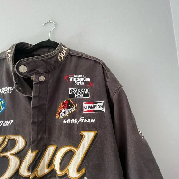 Vintage Budweiser NASCAR Racing Jacket Size XL - Picture 2 of 12